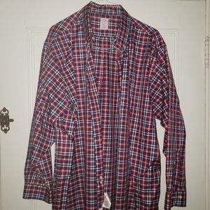 Brooks Brothers Blue & Red Plaid Button Down Shirt